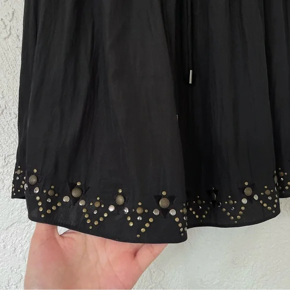 Ramy Brooke Polly Paris Sleeveless Black Studded Mini Dress - Picture 6 of 11